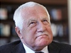Prezident Václav Klaus pi rozhovoru pro LN