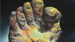Dílo Glenna Browna s názvem The Happiness in One's Pocket na výstav Beyond Reality v Galerii Rudolfinum