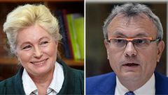 Prezidenttí kandidáti. Zleva nahoe Zuzana Roithová, Vladimír Dlouhý, dole Pemysl Sobotka a Jana Boboíková