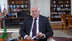 Prezident Václav Klaus p�i rozhovoru pro LN