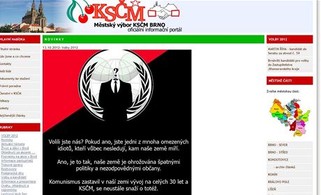 Napadený web KSM