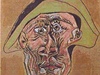 Pablo Picasso: "Hlava harlekýna", (1971) 
