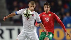 Georgi Milanov z Bulharska (vpravo) a eský reprezentant Jan Rezek 