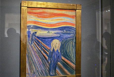 Munchv Výkik vystavený v New Yorku