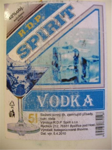 Vodka ze seznamu Potraviny na pranýi