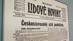 Slavnostní vydání Lidových novin 29. íjna 1918