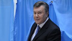 Ukrajinský prezident Viktor Janukovy u voleb