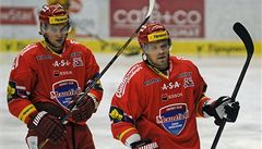 Martin Hanzal, (vpravo) Milan Michálek, posily eských Budjovic z NHL