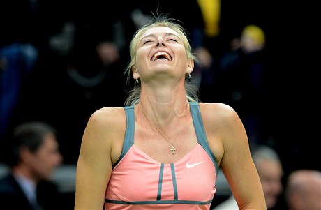 Ruská tenistka Maria Šarapovová na exhibici v Praze