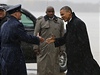 Prezident Barack Obama zruil svj pedvolební program na Florid a kvli hurikánu Sandy se vrátil do Bílého domu