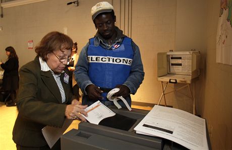 Volební místnost ve Washingtonu