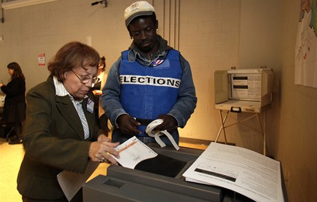 Volební místnost ve Washingtonu