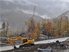 Sákaská dráha v horách nad Soi, kde se odehrají zimní olympijské hry 2014