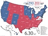 Prbné výsledky amerických prezidentských voleb - vítzí Obama. 