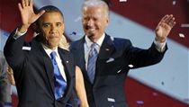 Prezident USA Barack Obama a viceprezident Joe Biden zdrav sv pznivce