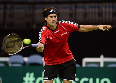 panlský tenista David Ferrer ped finále Davis Cupu