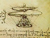 Vrtulník v nákresech renesanního génia Leonarda da Vinci.