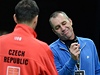 Tréninku eských tenist ped finále Davis Cupu se zúastnil také Ivan Lendl 