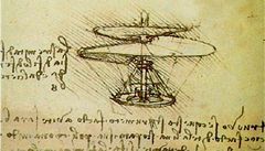 Vrtulník v nákresech renesan�ního génia Leonarda da Vinci.