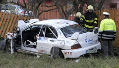 Nehoda pi rallye kolem Uherského Brodu. Zemeli tyi lidé.