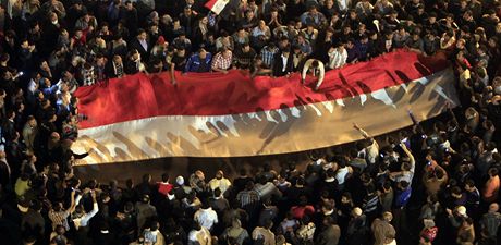 Námstí Tahrír tehdy bylo hlavním centrem revolty.