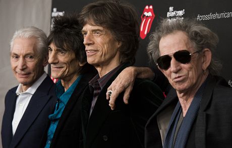 Dohromady jim je 273 let. Rolling Stones: Charlie Watts, Ronnie Wood, Mick Jagger a Keith Richards.
