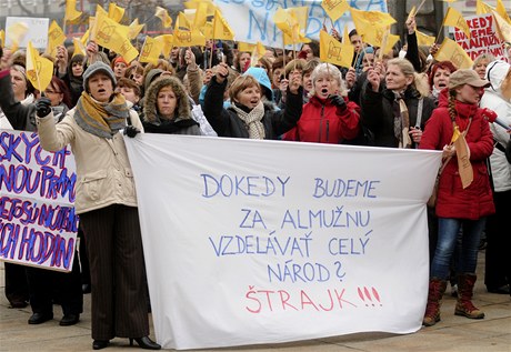 Sloventí uitelé stávkují.