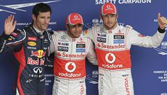 Poslední kvalifikaci F1 vyhrál Hamilton, Vettel porazil Alonsa