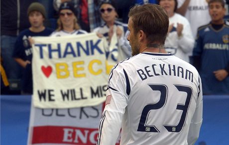 Fotbalista David Beckham se louí s Los Angeles Galaxy