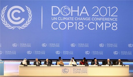 Zahajovací ceremoniál konference v Kataru, kde se mimo jiné rozhodlo o prodlouení Kjótského protokolu.