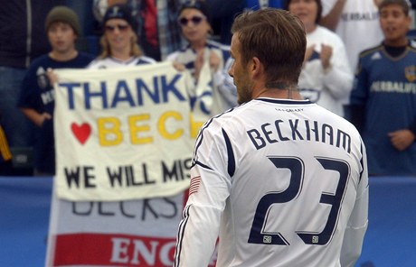 Fotbalista David Beckham se louí s Los Angeles Galaxy