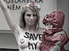 Píbh Anastazie i její praská demostrace se dostala na facebookové stránky organizace Femen