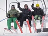 Zahájení zimní sezóny ve ski areálu piák. 