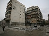 Rozbombardované ulice Aleppa