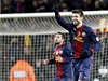 Fotbalista Barcelony Gerard Piqué se raduje z gólu