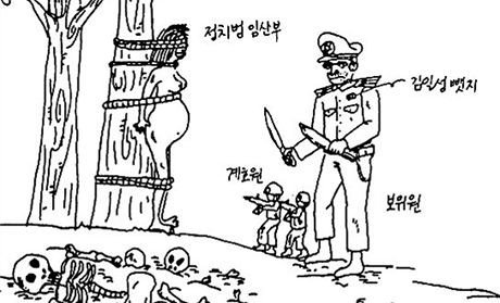 Kresby bvalch vz tbor v Severn Koreji. 