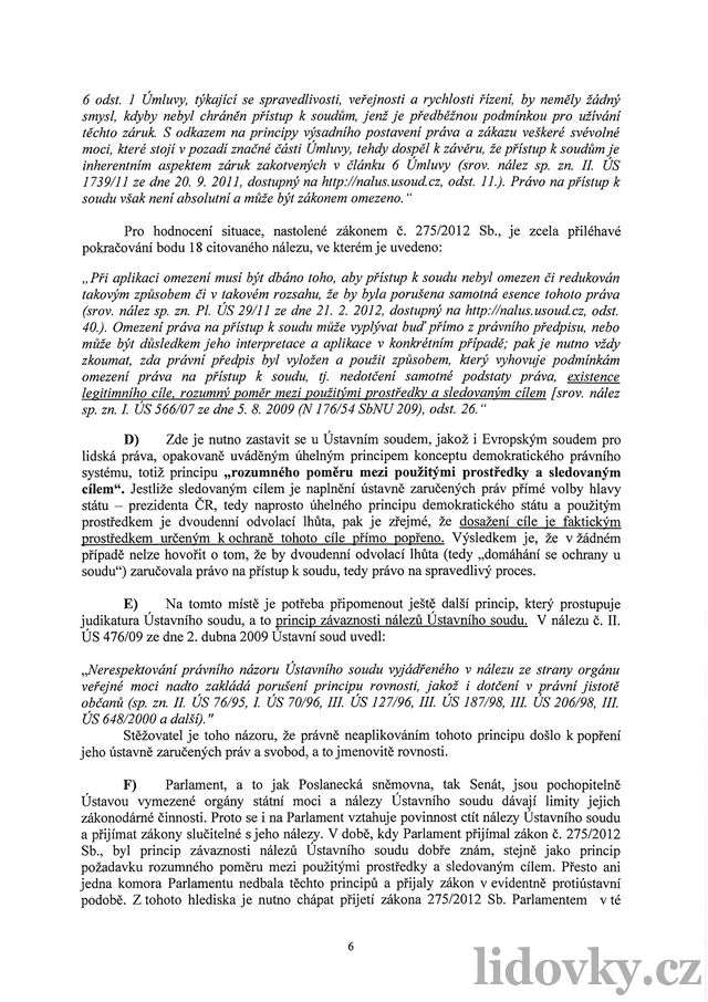 Ústavní stínost Tomia Okamury, strana 6