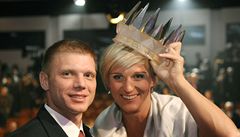 Vyhlá�ení ankety Sportovec roku. Nejvy��í ocen�ní získala o�t�pa�ka Barbora �potáková (na snímku s partnerem Luká�em Novotným)