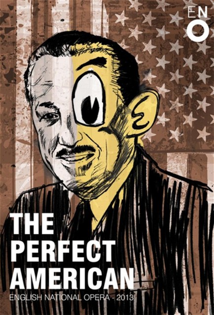 Plakát k opee Philipa Glasse The Perfect American