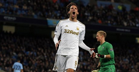 Fotbalista Swansea Miguel Michu