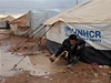 Uprchlický tábor ve východním Libanonu zatopila voda