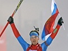 Ruský biatlonista Dmitrij Malyko