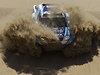 Automobilový závodník na Lucio Álvarez z Argentiny na Rallye Dakar