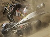 Motocyklový závodník Alessandro Botturi z Itálie ml na Rallye Dakar havárii