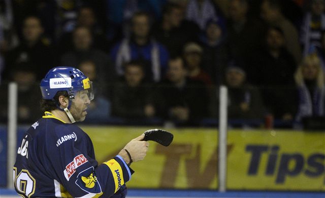 Rytíi Kladno - Litvínov. Jaromír Jágr z týmu Kladna