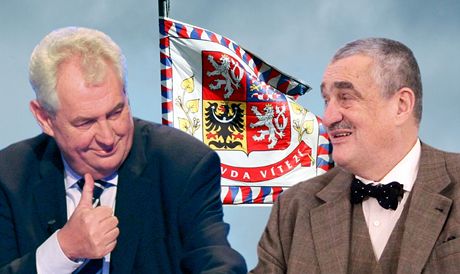 Vítzové prvního kola Milo Zeman a Karel Schwarzenberg