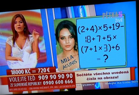 Noní výherní poad Sexy ance na televizi Ptka.