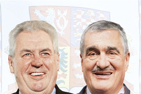 Vítzní prezidentí kandidáti - Milo Zeman a Karel Schwarzenberg