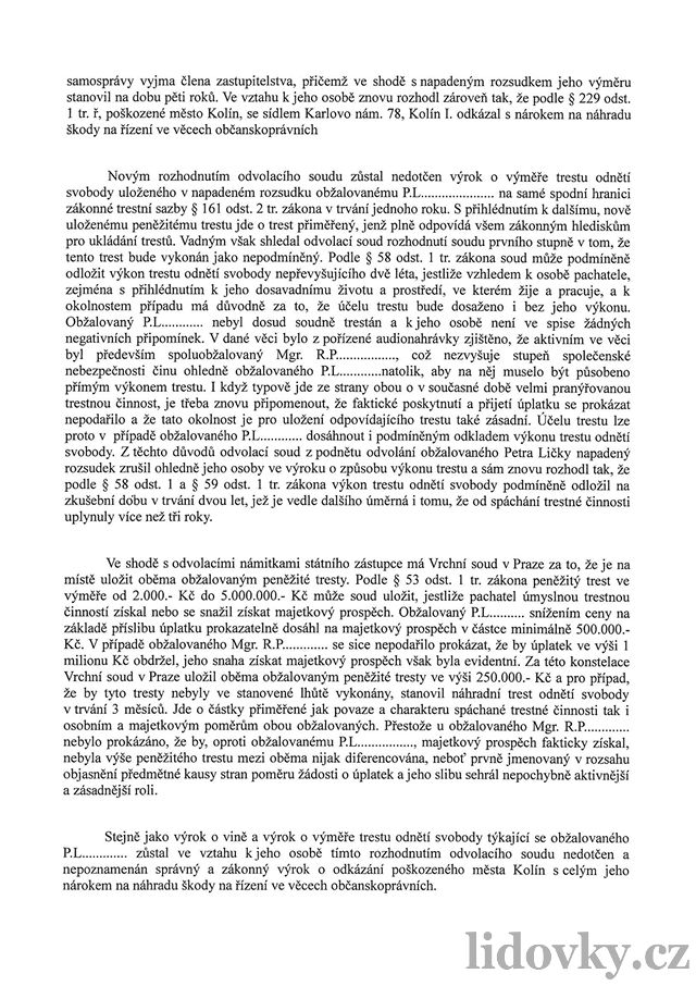 Rozsudek Vrchního soudu v Praze nad Romanem Pekárkem - strana 15