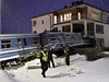 Vlaková souprava skonila v dom na pedmstí Stockholmu